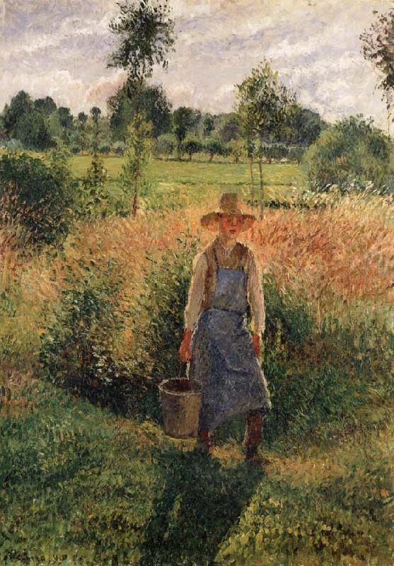 Camille Pissarro The Gardener,Afternoon Sun,Eragny oil painting image